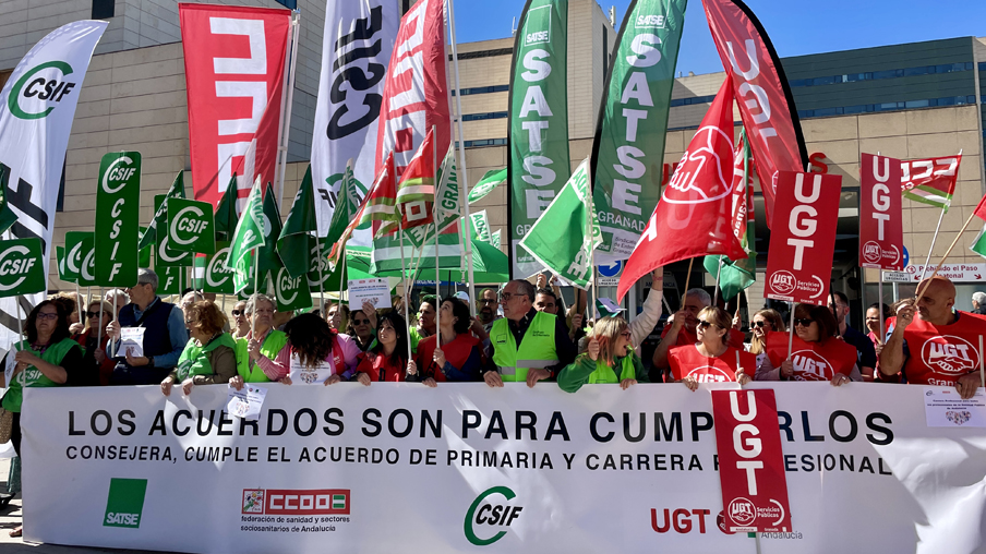 Protesta Sindicatos en Granada