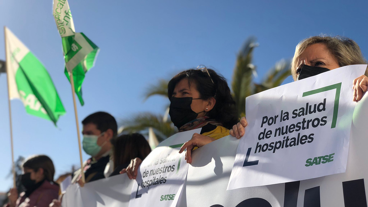 Protesta de SATSE en los hospitales de Navarra