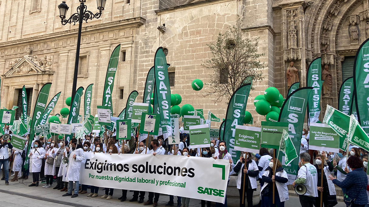 Protesta de SATSE en los centros de salud de Andalucía